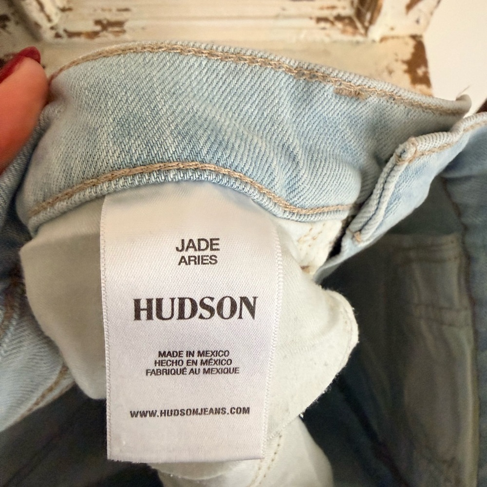 NWT Hudson Jeans Women's Light Blue Straight Leg Jeans Size 24 - Picture 10 of 11